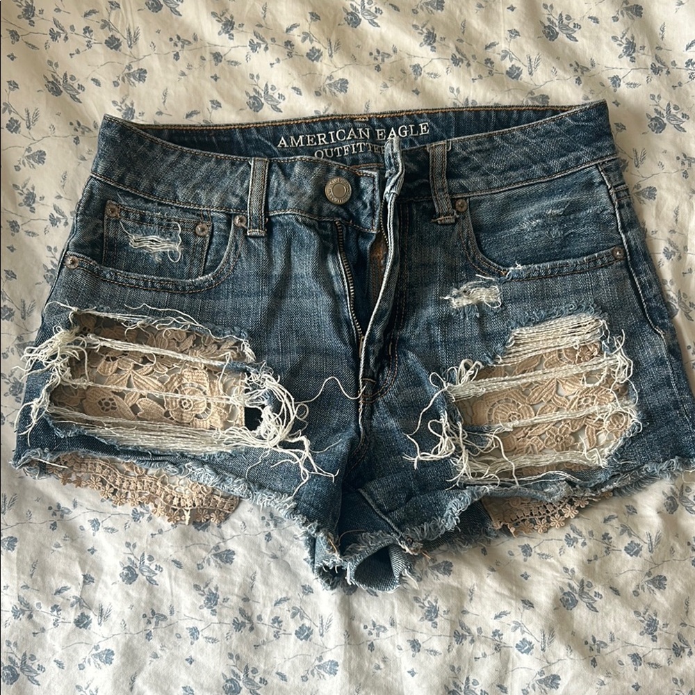 American Eagle Distressed Denim Shorts